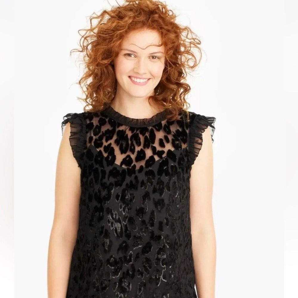 Like new - J. Crew velvety animal print silky Sleeveless Top